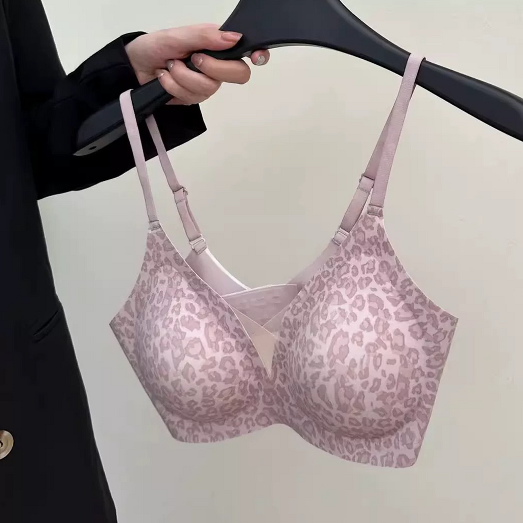 Ulra Thin Traceless Leopard Print Bra