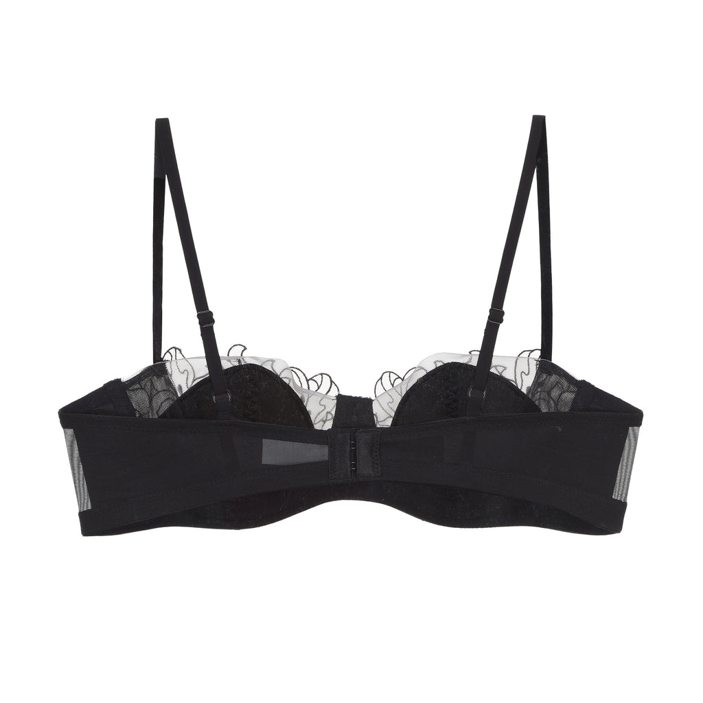 French Laceup Halfcup Bra