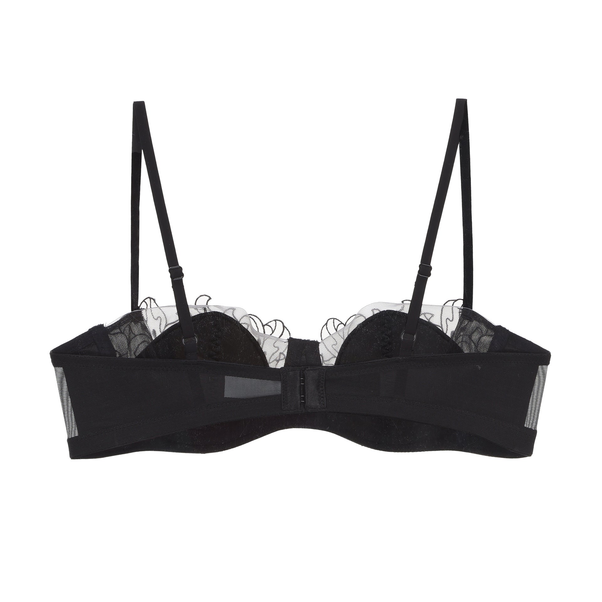 French Laceup Halfcup Bra