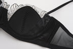 French Laceup Halfcup Bra
