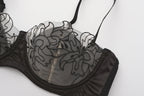 French Laceup Halfcup Bra