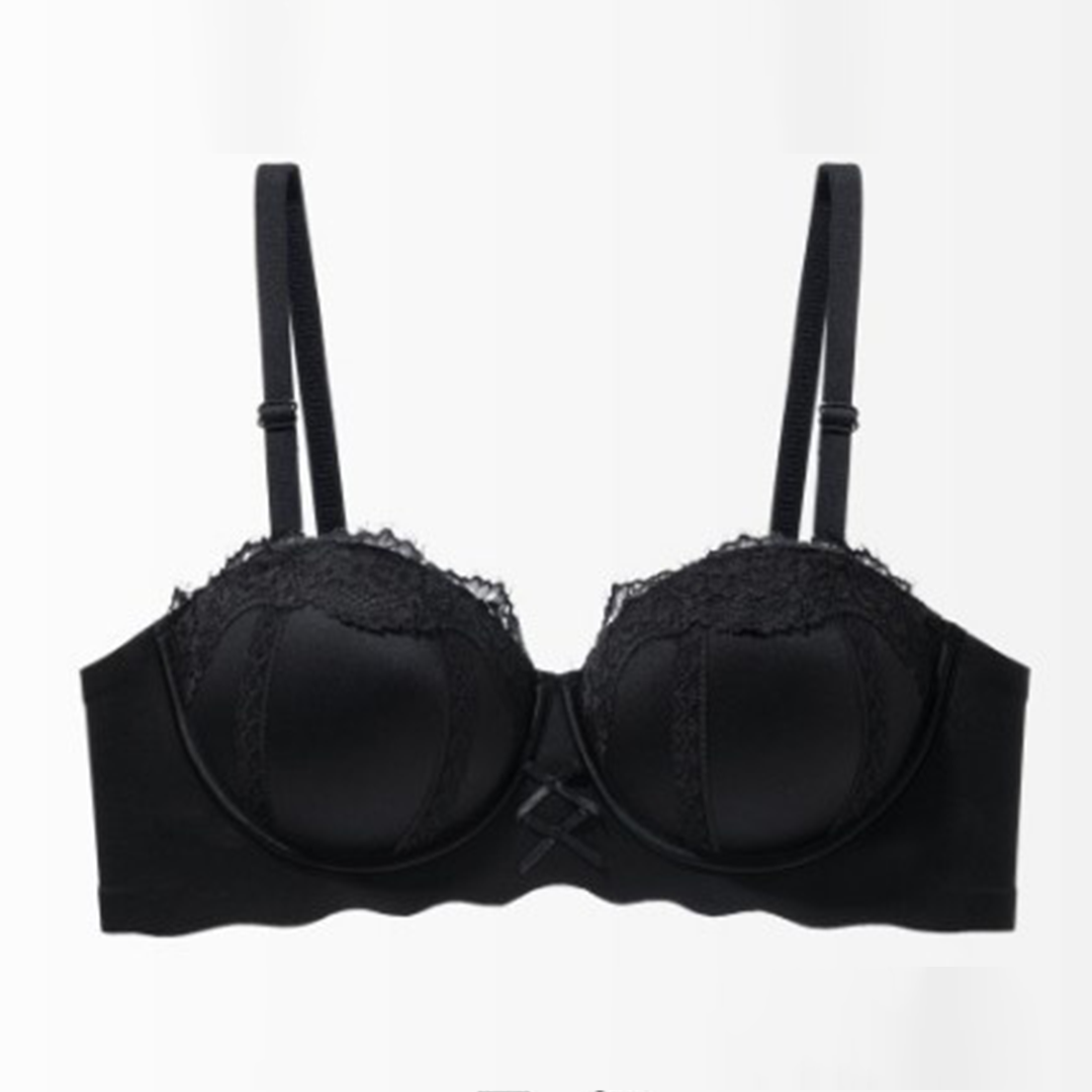 Sensual Lace & Bow Bra - Cupped