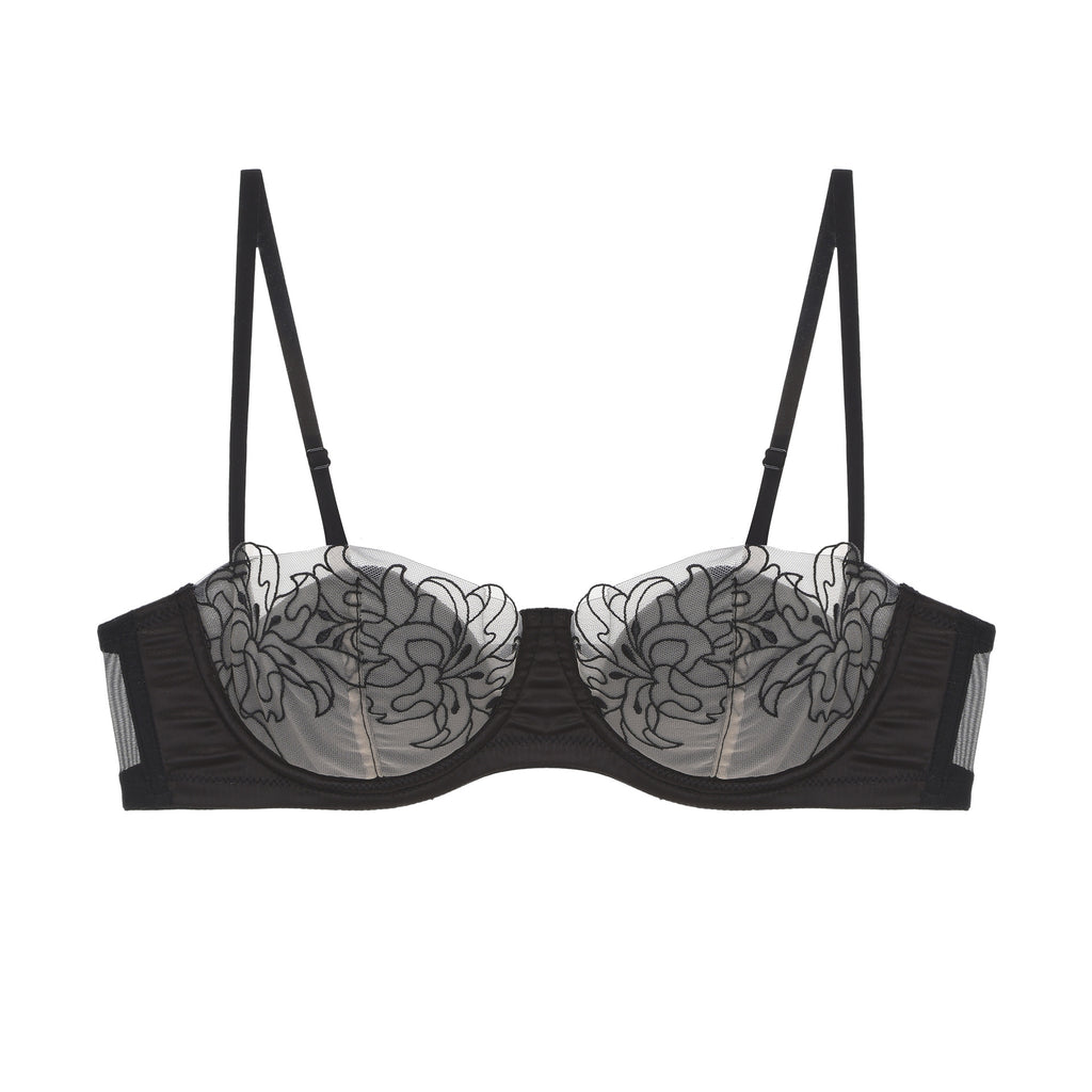 French Laceup Halfcup Bra