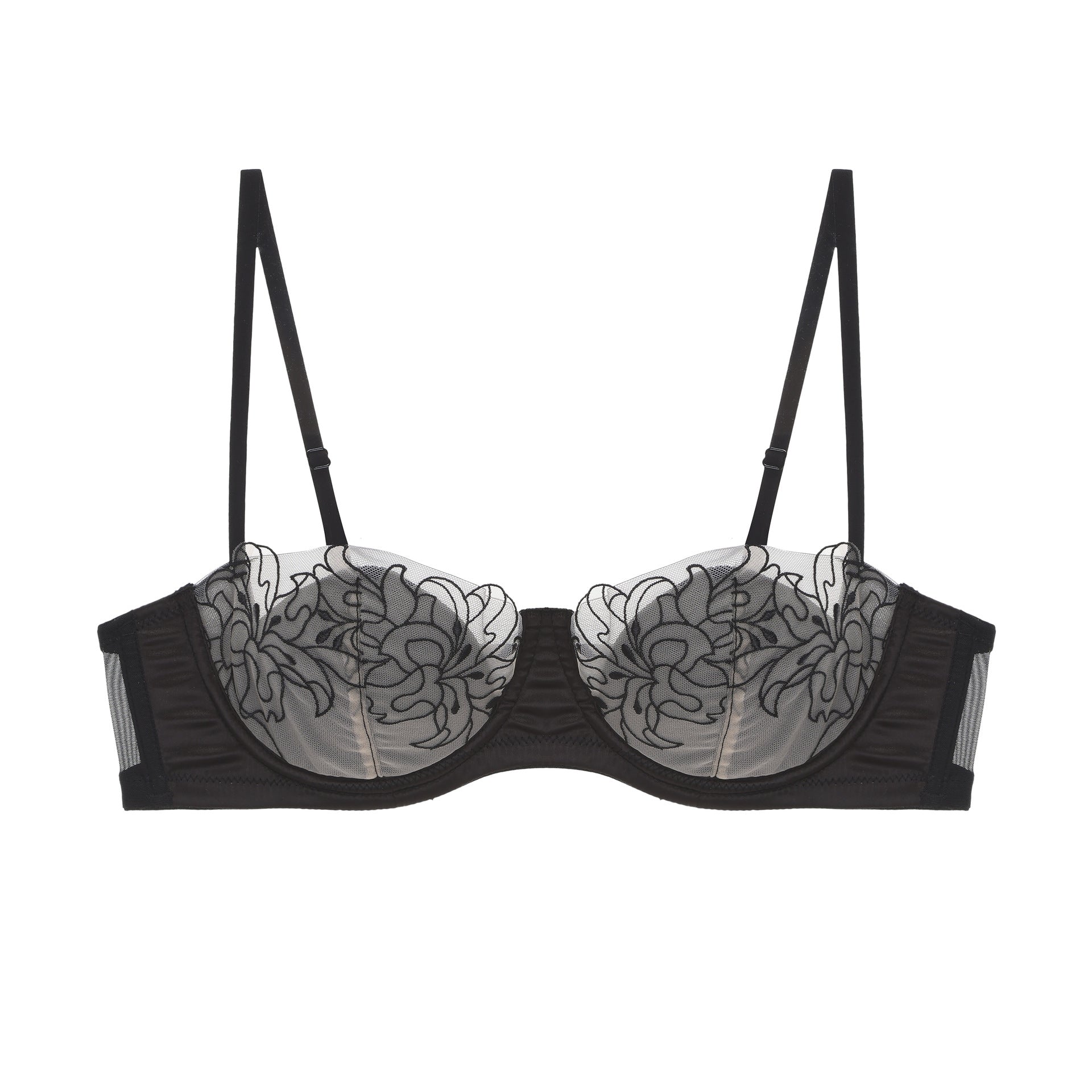 French Laceup Halfcup Bra