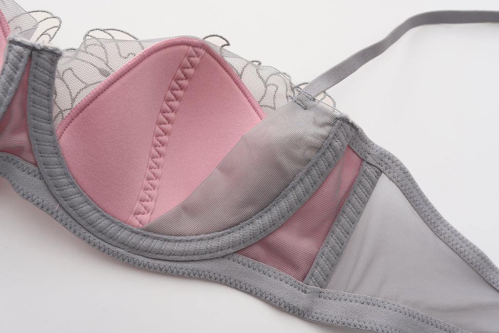 French Laceup Halfcup Bra
