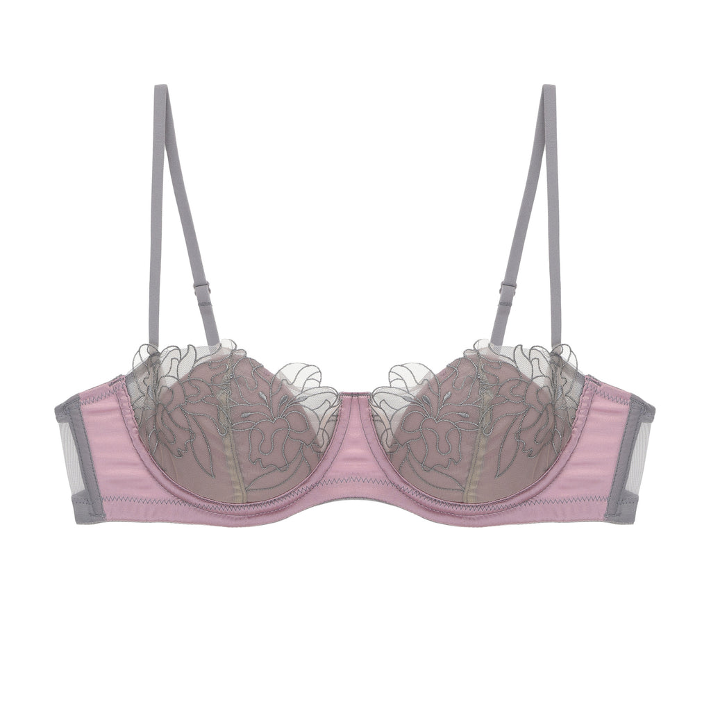 French Laceup Halfcup Bra