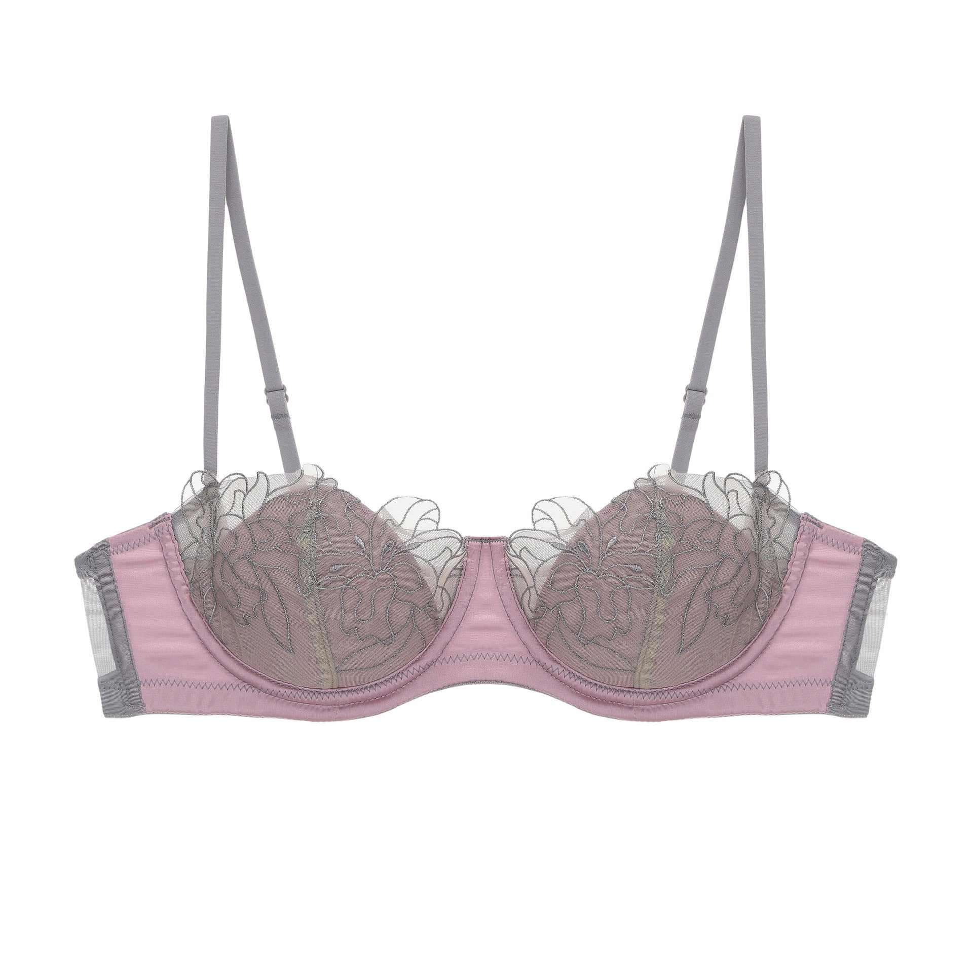 French Laceup Halfcup Bra