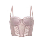 Gothic Lace Long Fishbone Bra