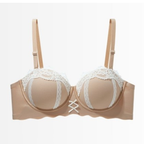 Sensual Lace & Bow Bra - Cupped